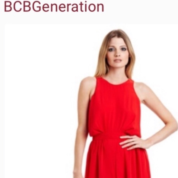 Red Sleeveless Asymmetrical Sleeveless Dress! - Picture 10 of 16